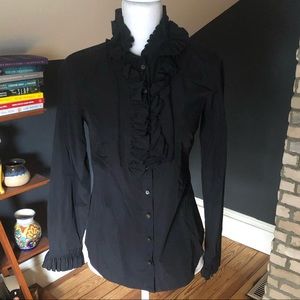 Ruffled cotton J Crew button down